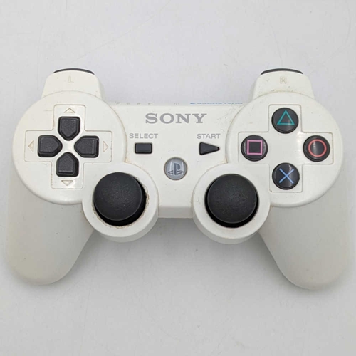 PS3 Dualshock 3 Sixaxis Controller - Ceramic White - PS3 Tilbehør (B Grade) (Genbrug)